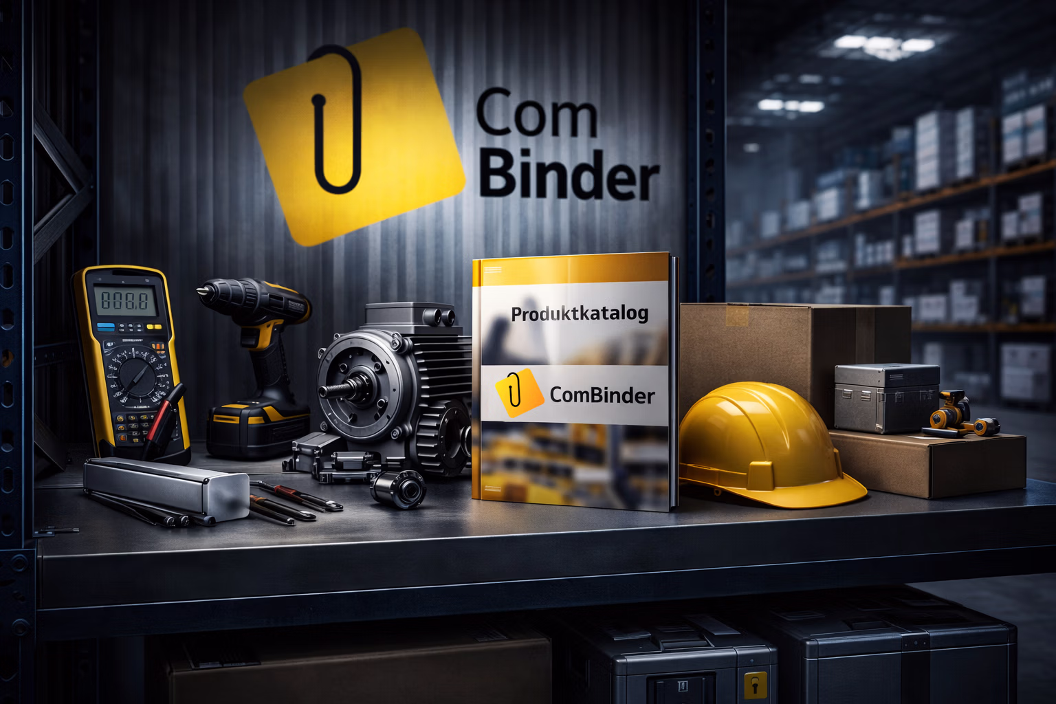 Industrielles Arbeitsumfeld mit ComBinder Produkten Professionals collaborating in a modern office
