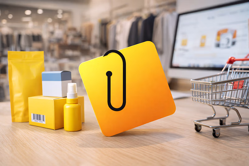 Bild mit dem ComBinder Logo und Produktverpackungen und einem Shop